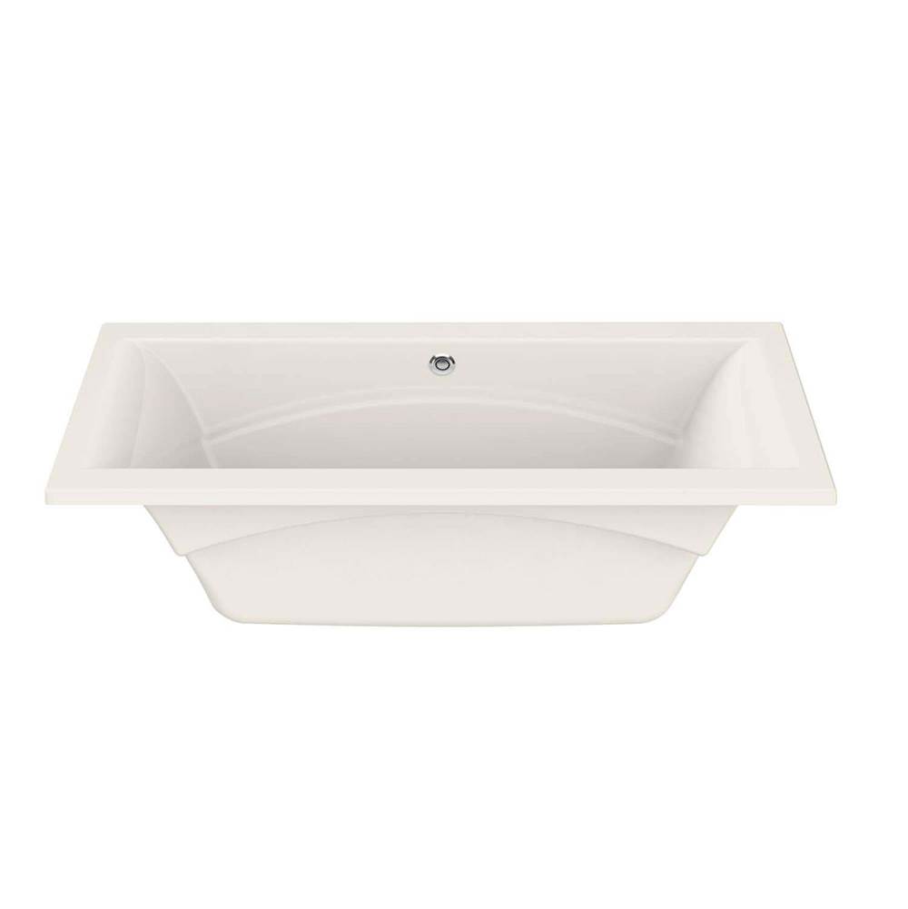 Maax Canada Optik 72 in. x 42 in. Undermount Bathtub with Hydrofeel System Center Drain in Biscuit