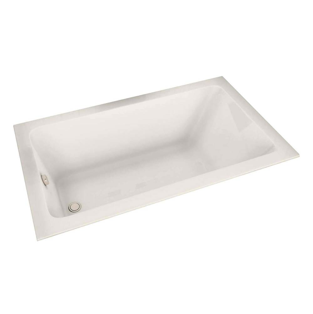 Maax Canada Pose 66.25 in. x 31.75 in. Drop-in Bathtub with End Drain in Biscuit