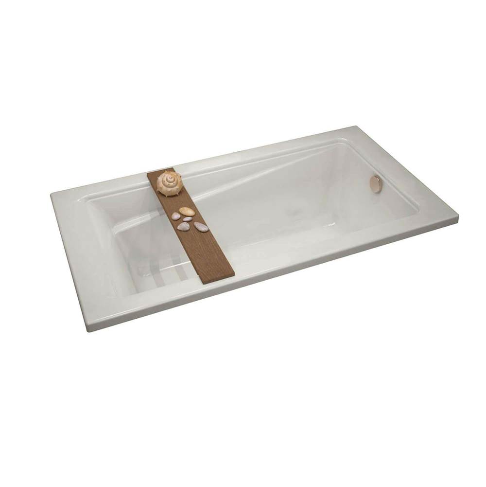 Maax Canada Exhibit 59.875 in. x 42 in. Drop-in Bathtub with End Drain in Biscuit