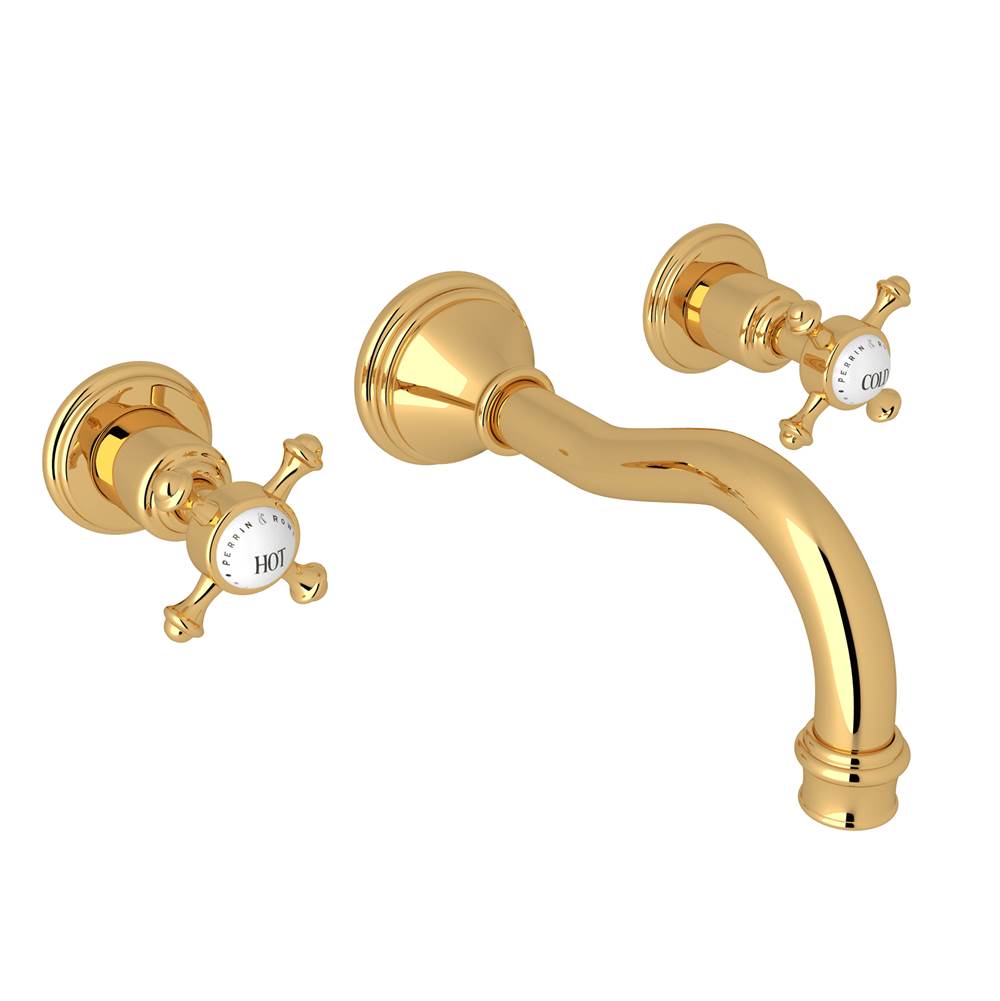 Perrin & Rowe Wall Mounted Bathroom Sink Faucets item U.3794X-EG/TO-2