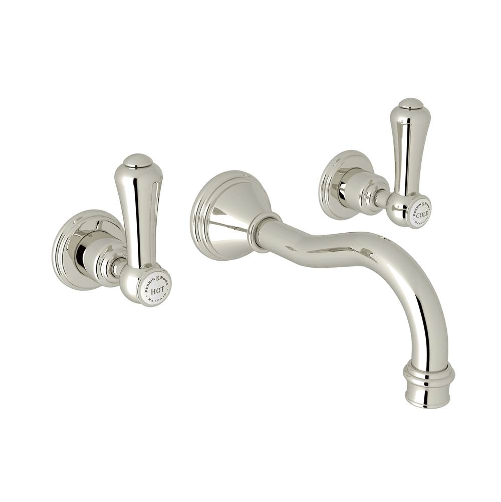 Perrin & Rowe Wall Mounted Bathroom Sink Faucets item U.3793LSP-PN/TO-2