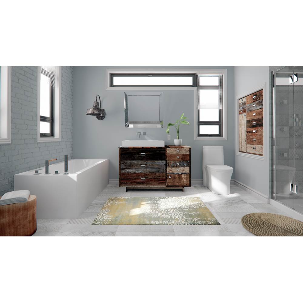 Bathworks ShowroomsAlcoveFLORY DE COLT Bathtub 31x60, with Tiling Flange and Skirt, Left drain, Vibro-air, White