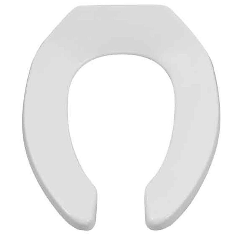 Bathworks ShowroomsAmerican Standard CanadaCommercial Heavy Duty Open Front Elongated Toilet Seat with EverClean® Surface and Self-sustaining Hinges