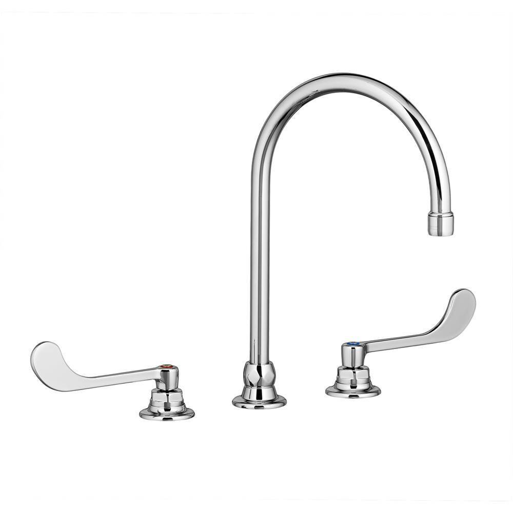 Bathworks ShowroomsAmerican Standard CanadaMonterrey® 8-Inch Widespread Gooseneck Faucet With 6-inch Wrist Blade Handles 1.5 gpm/5.7 Lpm