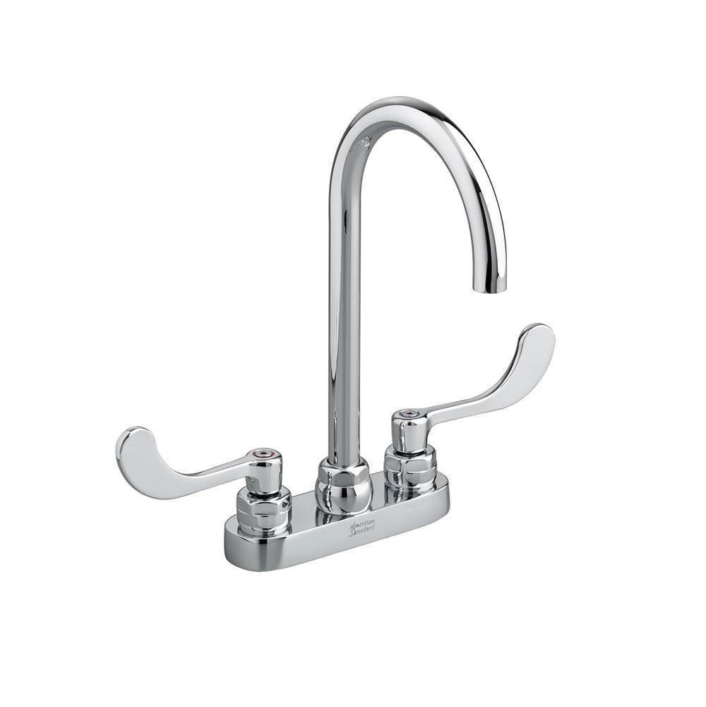 Bathworks ShowroomsAmerican Standard CanadaMonterrey® 4-Inch Centerset Gooseneck Faucet With 6-inch Wrist Blade Handles 1.5 gpm/5.7 Lpm