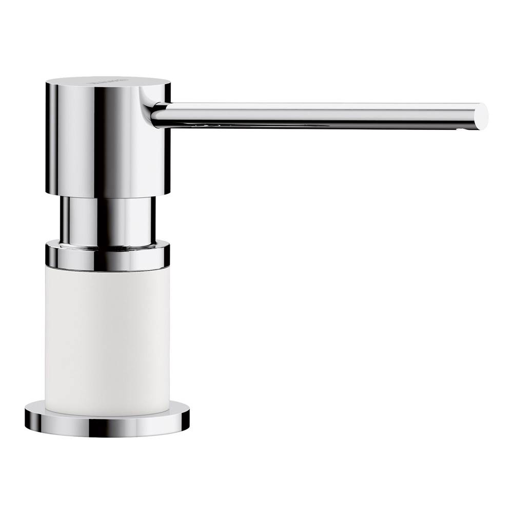 Bathworks ShowroomsBlanco CanadaLato Soap Dispenser Chrome/White
