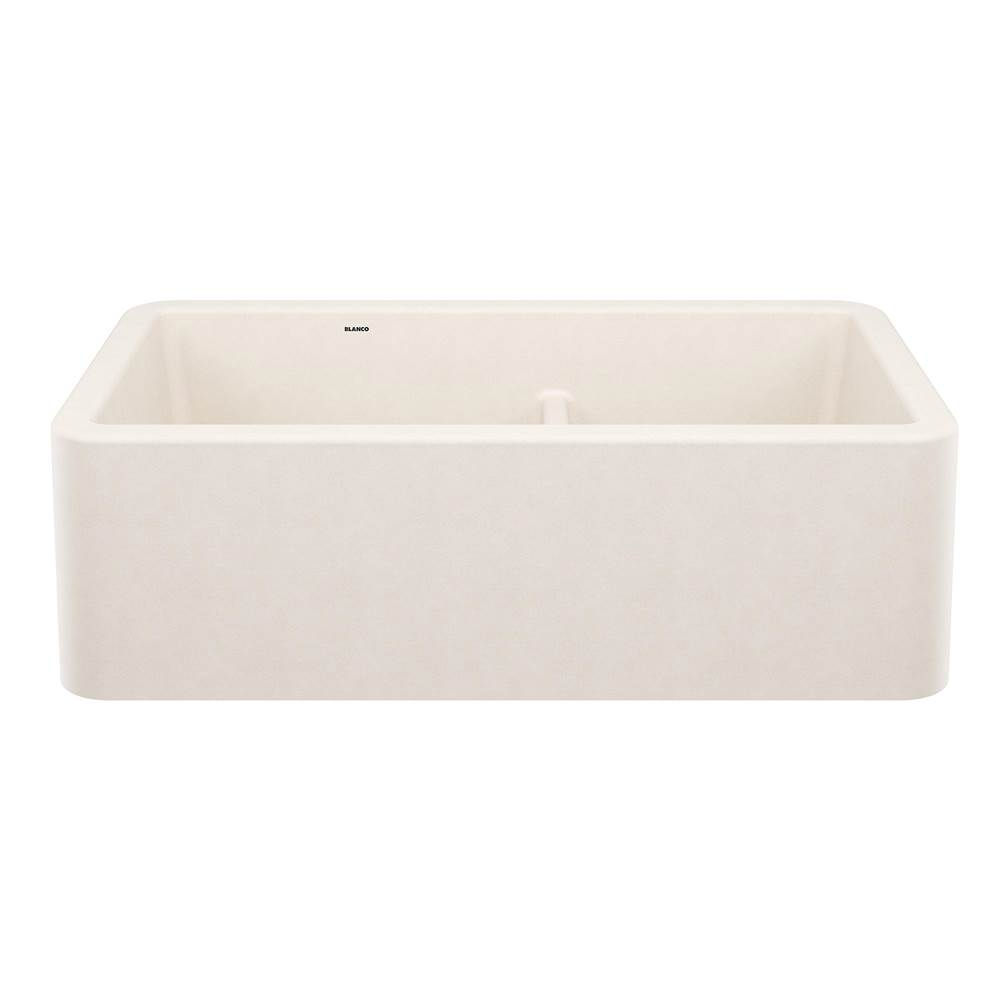 Bathworks ShowroomsBlanco CanadaIkon 33 Apron 1.75 Low Divide Soft White