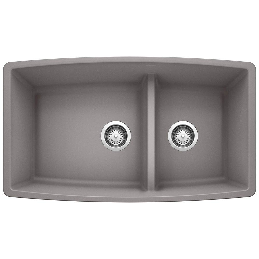 Bathworks ShowroomsBlanco CanadaPerforma U 1.75 Low Divide Metallic Gray