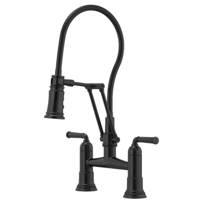 Bathworks ShowroomsBrizo CanadaRook® Articulating Bridge Faucet with Finished Hose