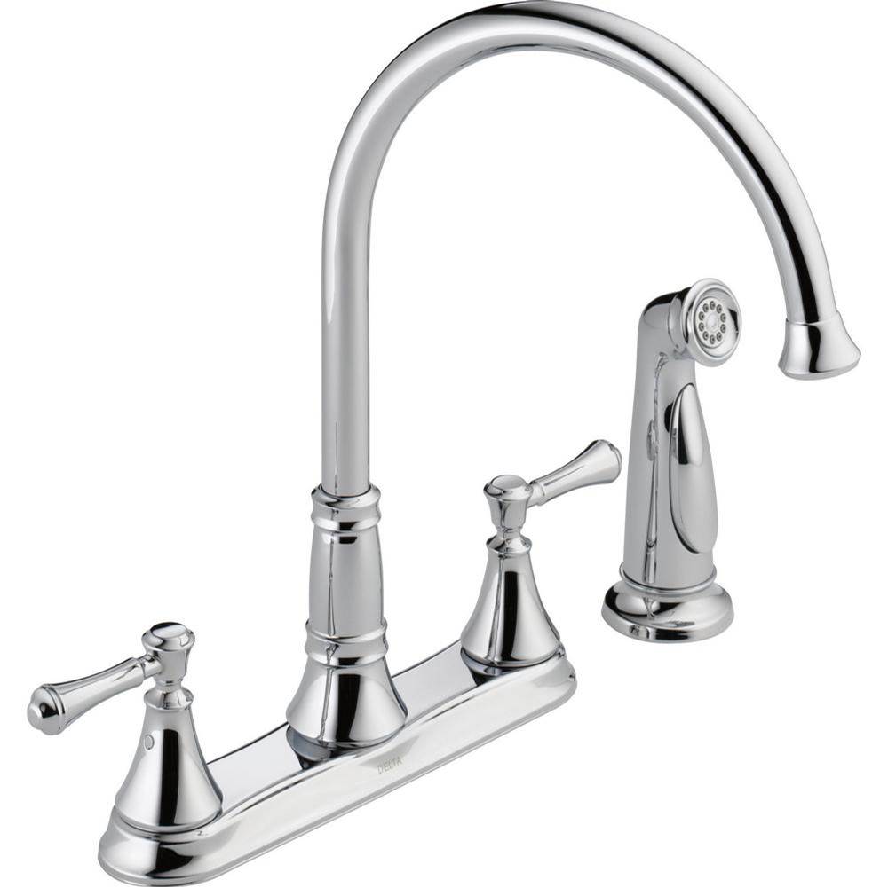Bathworks ShowroomsDelta CanadaCassidy™ Two Handle Kitchen Faucet with Spray