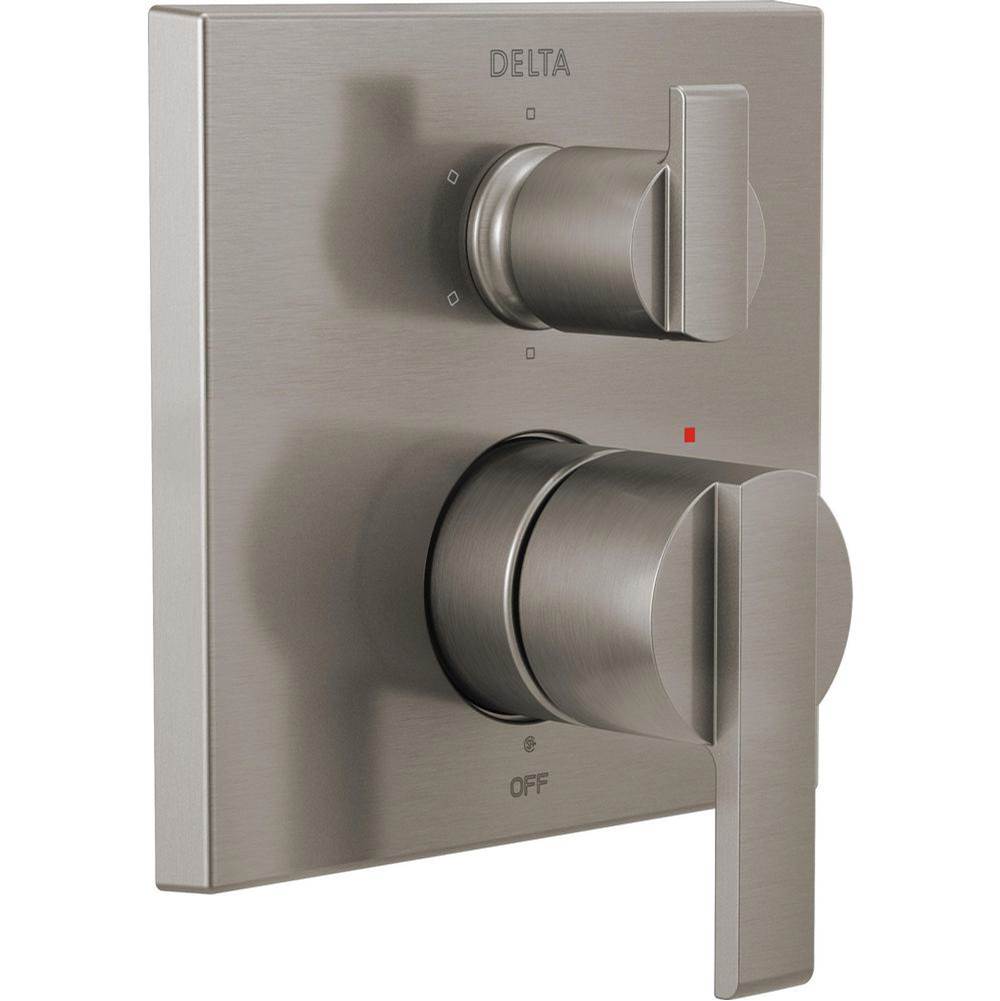 Bathworks ShowroomsDelta CanadaAra® Angular Modern Monitor® 14 Series Valve Trim with 6-Setting Integrated Diverter