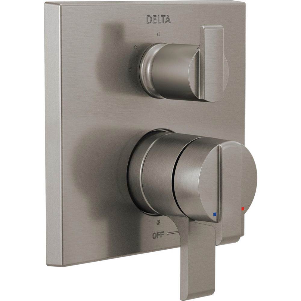 Bathworks ShowroomsDelta CanadaAra® Angular Modern Monitor® 17 Series Valve Trim with 3-Setting Integrated Diverter