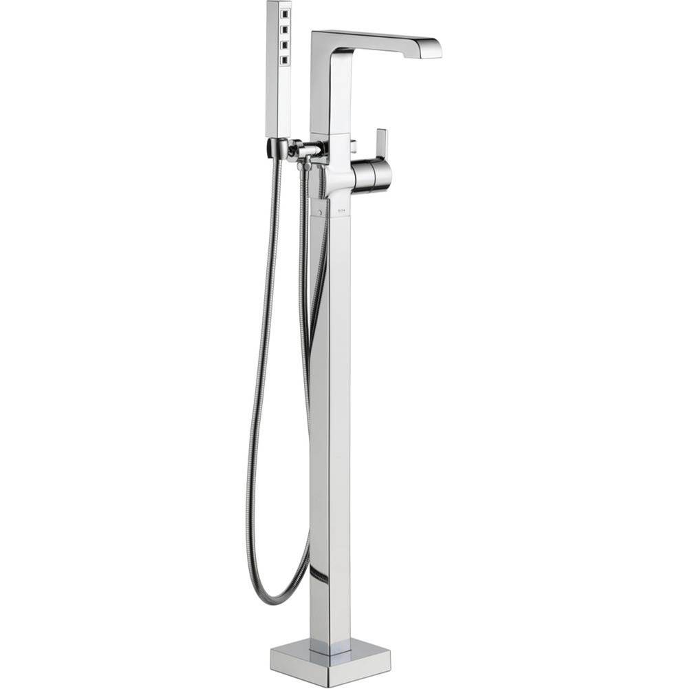 Bathworks ShowroomsDelta CanadaAra® Single Handle Floor Mount Tub Filler Trim with Hand Shower