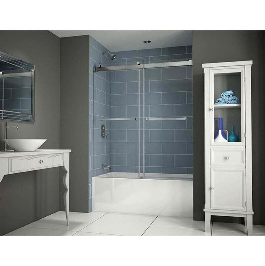 Bathworks ShowroomsFleurco CanadaGEMINI PLUS TUB 60''/BRUSHED NICKEL/10MM/SEKUR+