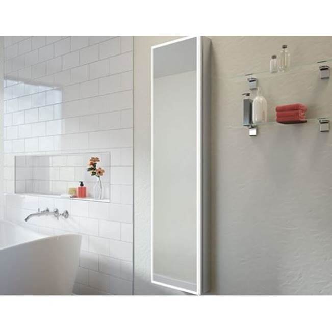 Bathworks ShowroomsFleurco CanadaLUNA HALO LIGHTED MEDICINE CABINET/SINGLE/FLAT/15''X60''