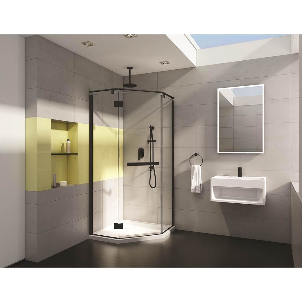 Bathworks ShowroomsFleurco CanadaPURA NEO 6MM/38/MATTE BLACK/CLEAR