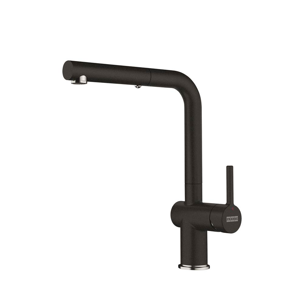 Bathworks ShowroomsFranke Residential Canada12.25-inch Contemporary Single Handle Pull-Out Faucet in Onyx, ACT-PO-ONY
