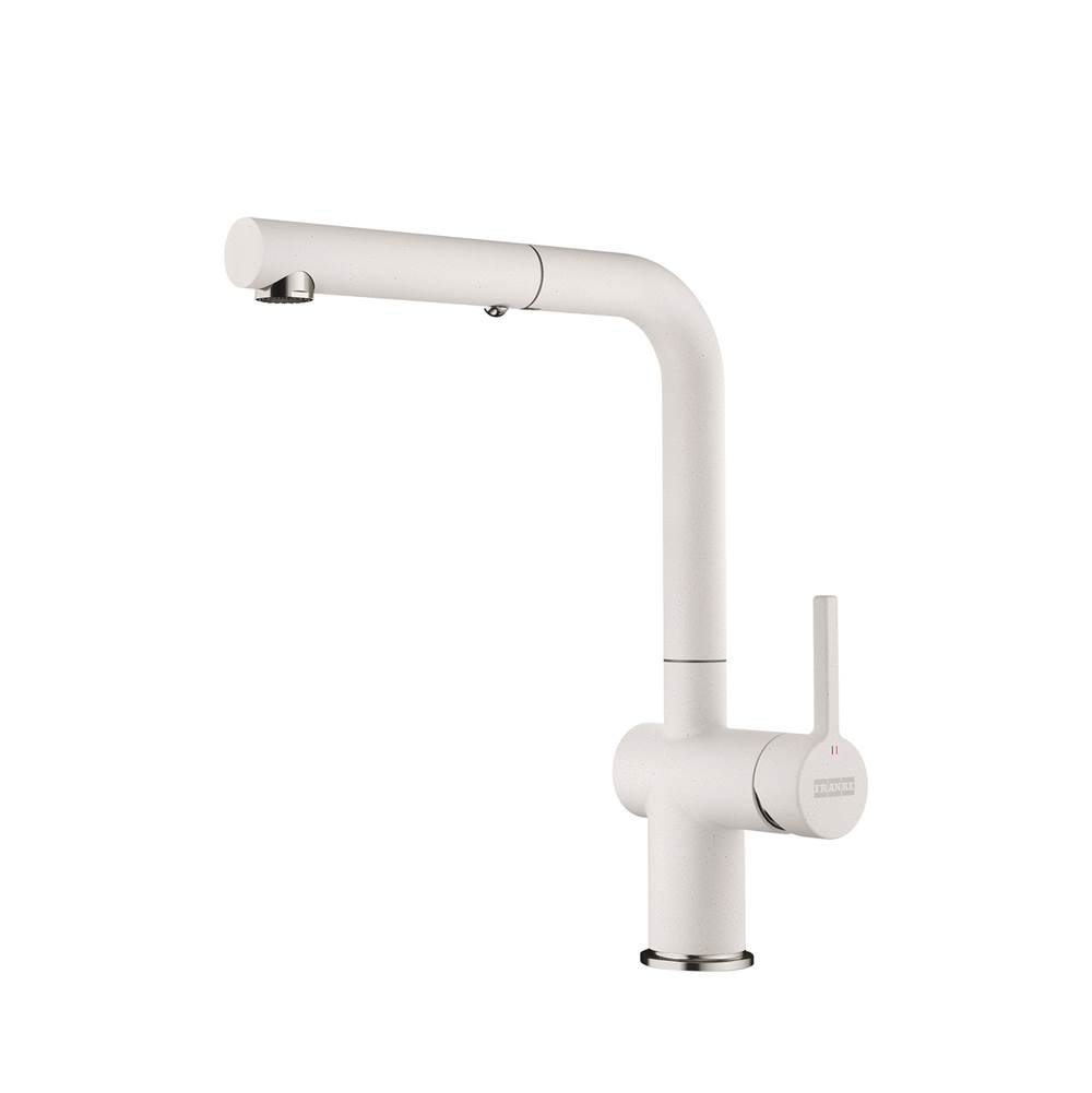 Bathworks ShowroomsFranke Residential Canada12.25-inch Contemporary Single Handle Pull-Out Faucet in Polar White, ACT-PO-PWT