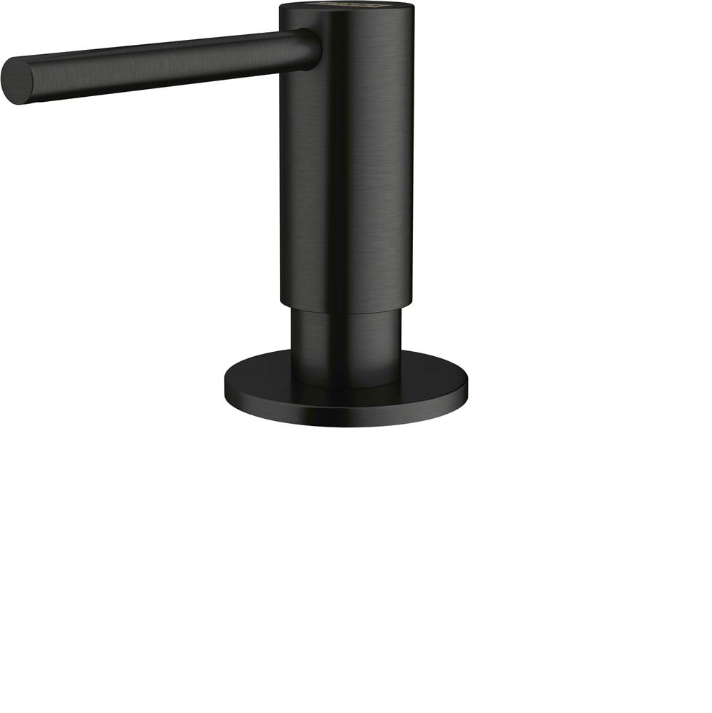 Franke Residential Canada ATL-SD-IBK Atlas Series Single Hole Top Refill Soap Dispenser, Black Stainless Steel