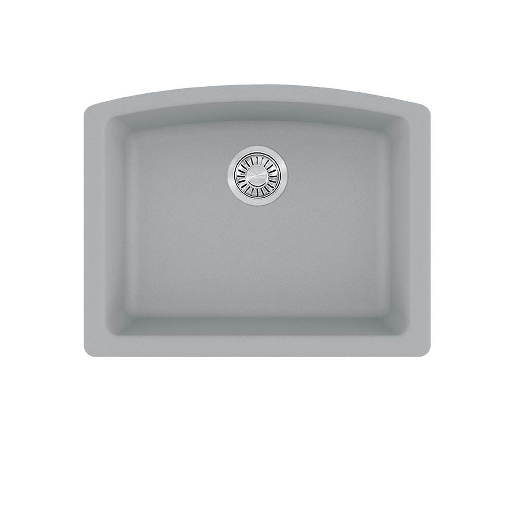 Bathworks ShowroomsFranke Residential CanadaEllipse 25.0-in. x 19.6-in. Stone Grey Granite Undermount Single Bowl Kitchen Sink - ELG11022SHG-CA