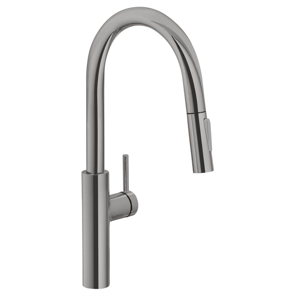 Bathworks ShowroomsFranke Residential CanadaPescara 17-inch Single Handle Pull-Down Kitchen Faucet in Satin Nickel, PES-PD-SNI