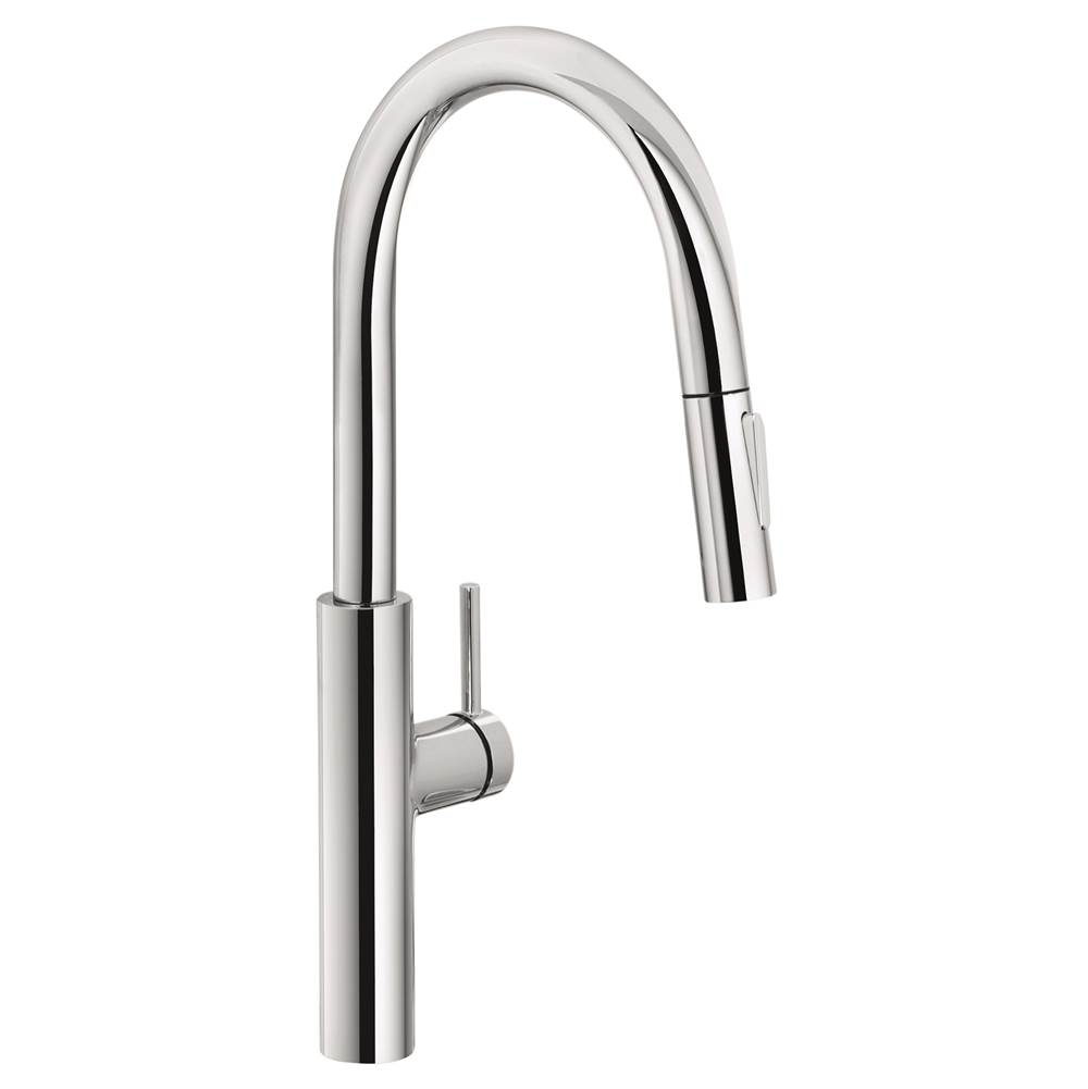 Bathworks ShowroomsFranke Residential CanadaPescara 19.7-inch Single Handle Pull-Down Kitchen Faucet in Polished Chrome, PES-PDX-CHR