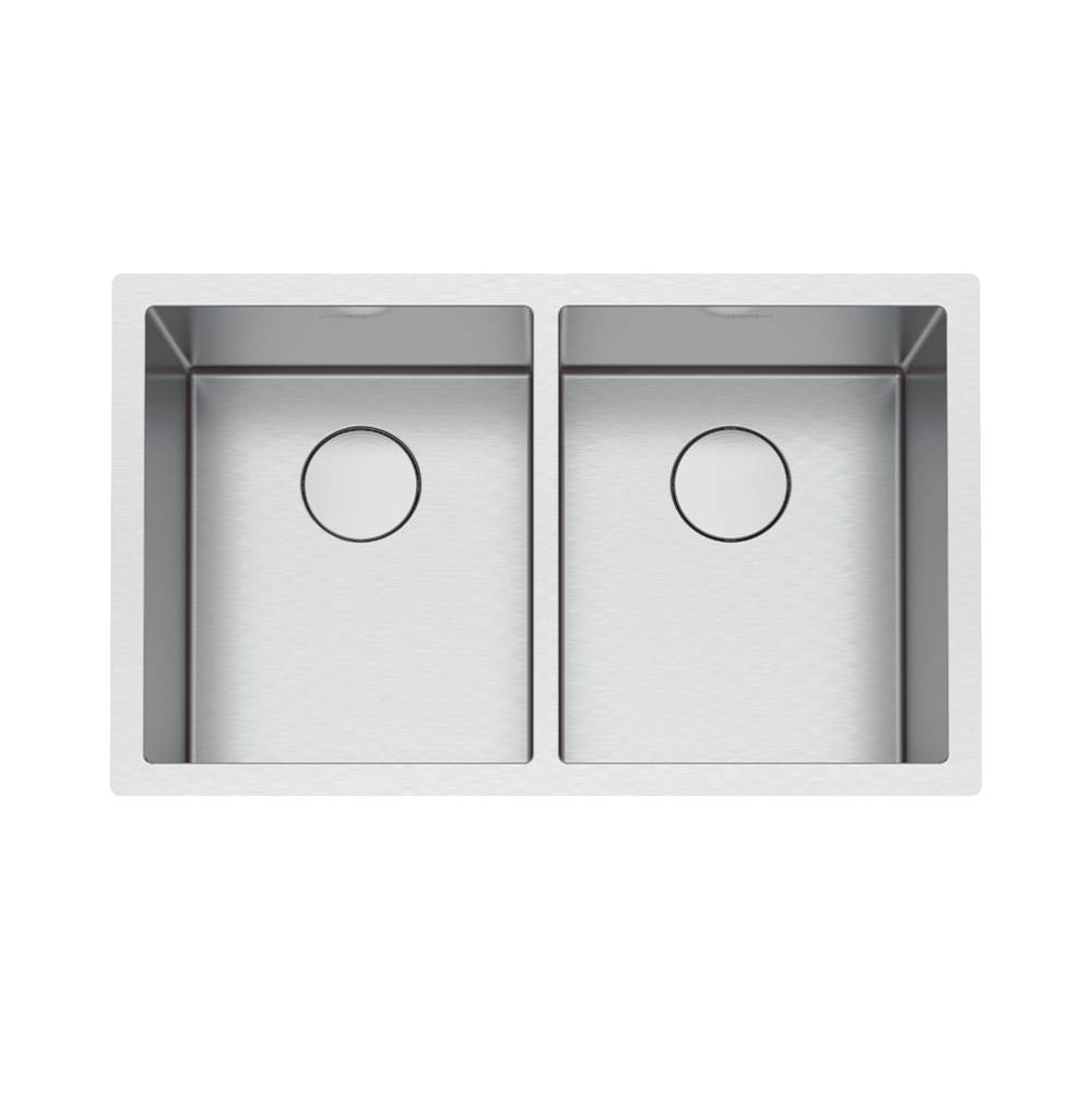 Bathworks ShowroomsFranke Residential CanadaProfessional 2.0 31.5-in. x 19.5-in. 16 Gauge Stainless Steel Undermount Double Bowl Kitchen Sink - PS2X120-14-14-CA