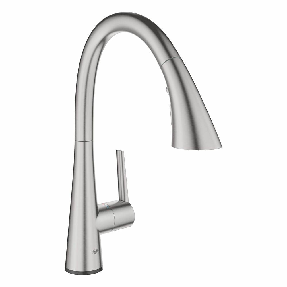 Bathworks ShowroomsGrohe CanadaSingle Handle Pull Down Kitchen Faucet Triple Spray 66 L min 175 gpm with Touch Technology