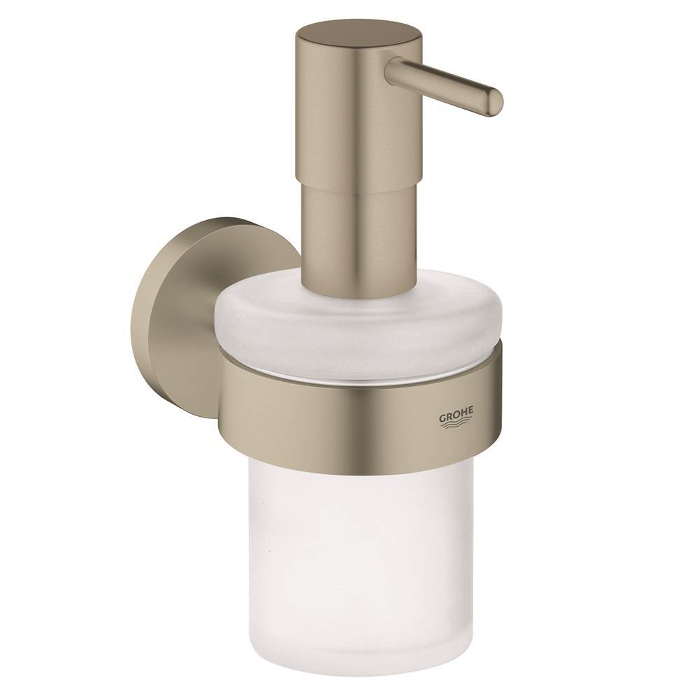 Bathworks ShowroomsGrohe CanadaEssentials Soap Dispenser with Holder, brushed nickel