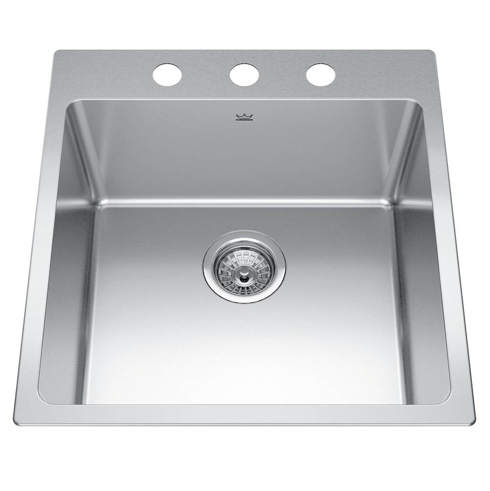 Kindred Canada Drop In Single Bowl Sink Kitchen Sinks item BSL2120-9-3