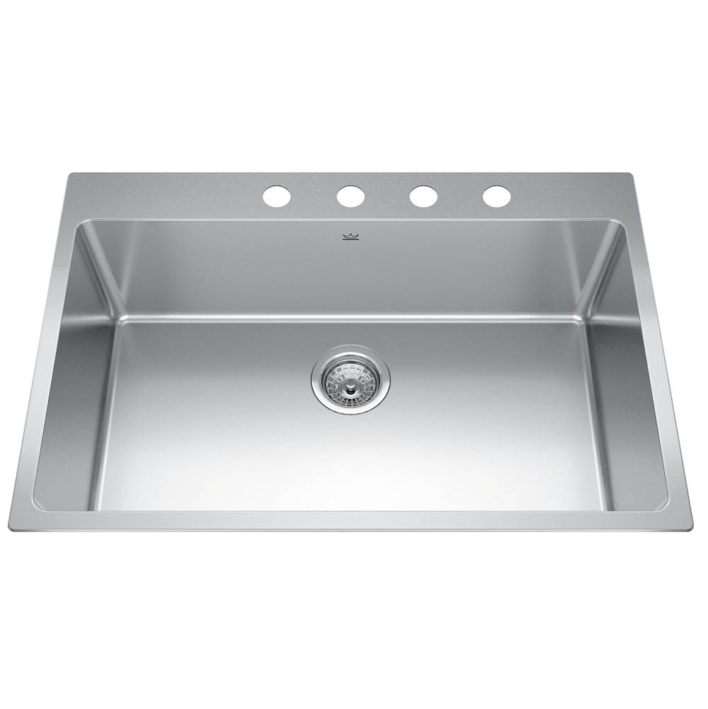 Kindred Canada Drop In Single Bowl Sink Kitchen Sinks item BSL2125-9-4