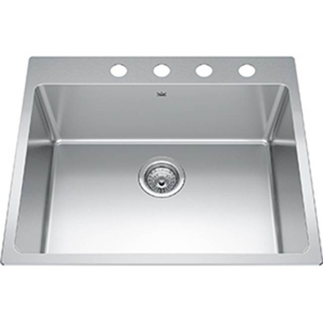 Bathworks ShowroomsKindred CanadaBrookmore 31-in LR x 20.9-in FB Drop in Single Bowl Stainless Steel Kitchen Sink