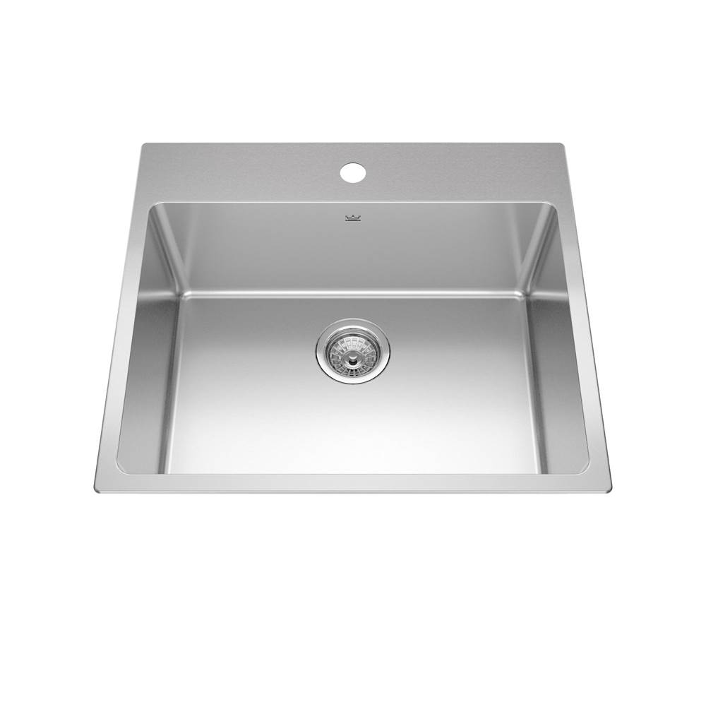 Kindred Canada Drop In Single Bowl Sink Kitchen Sinks item BSL2225-9-1