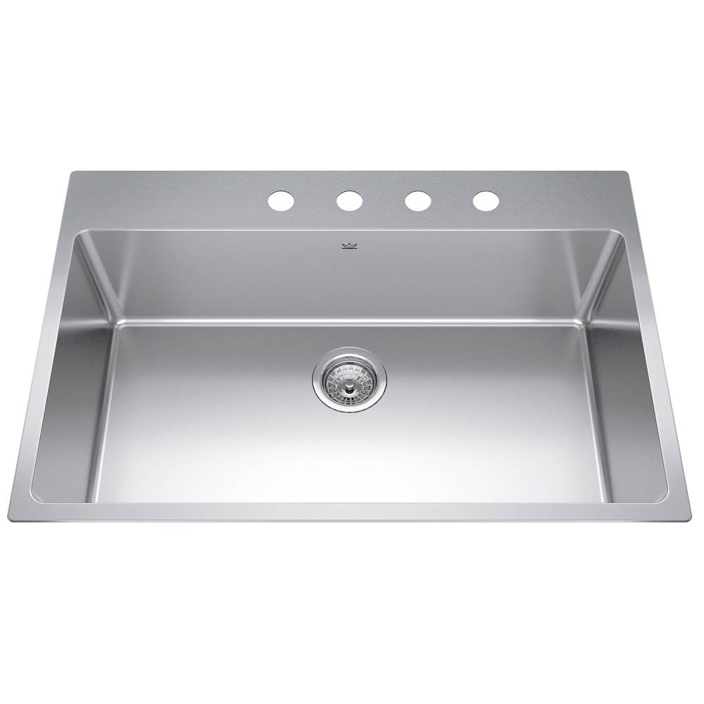 Kindred Canada Drop In Single Bowl Sink Kitchen Sinks item BSL2233-9-4