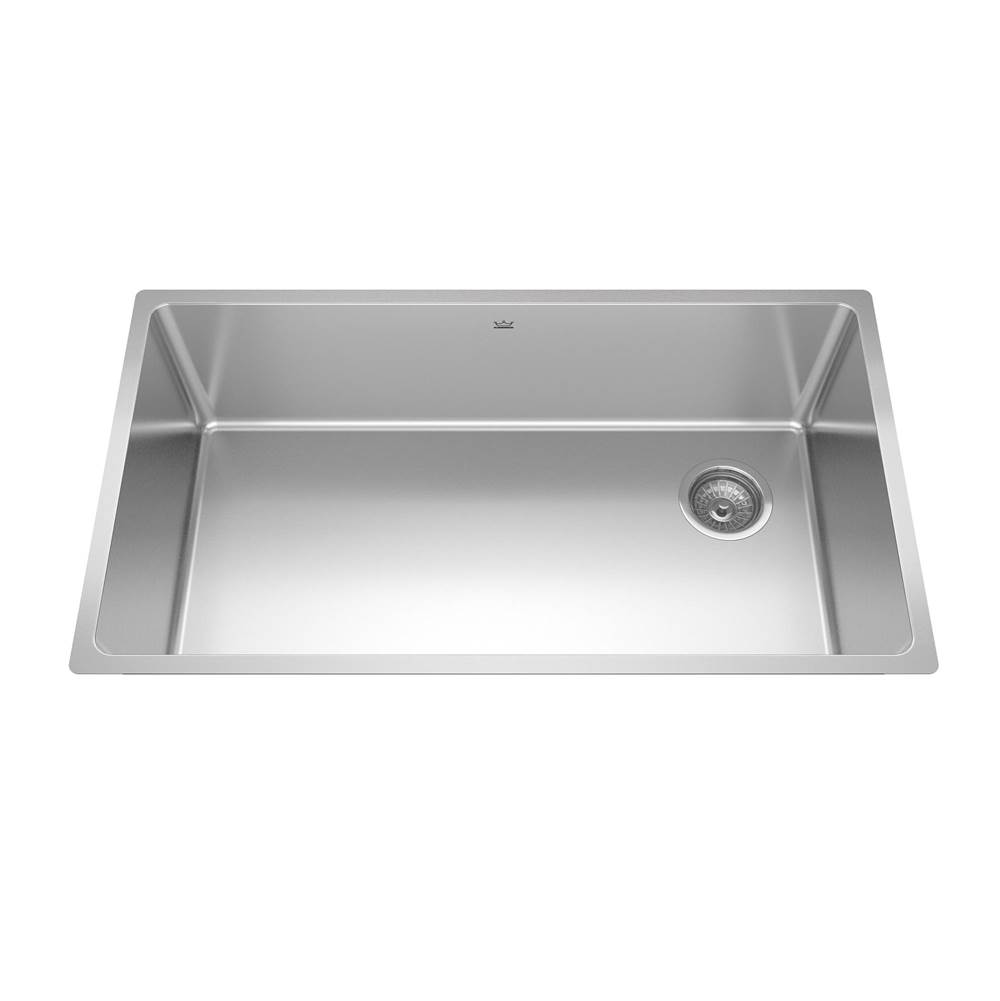 Bathworks ShowroomsKindred CanadaBrookmore 32.5-in LR x 18.2-in FB Undermount Single Bowl Stainless Steel Kitchen Sink