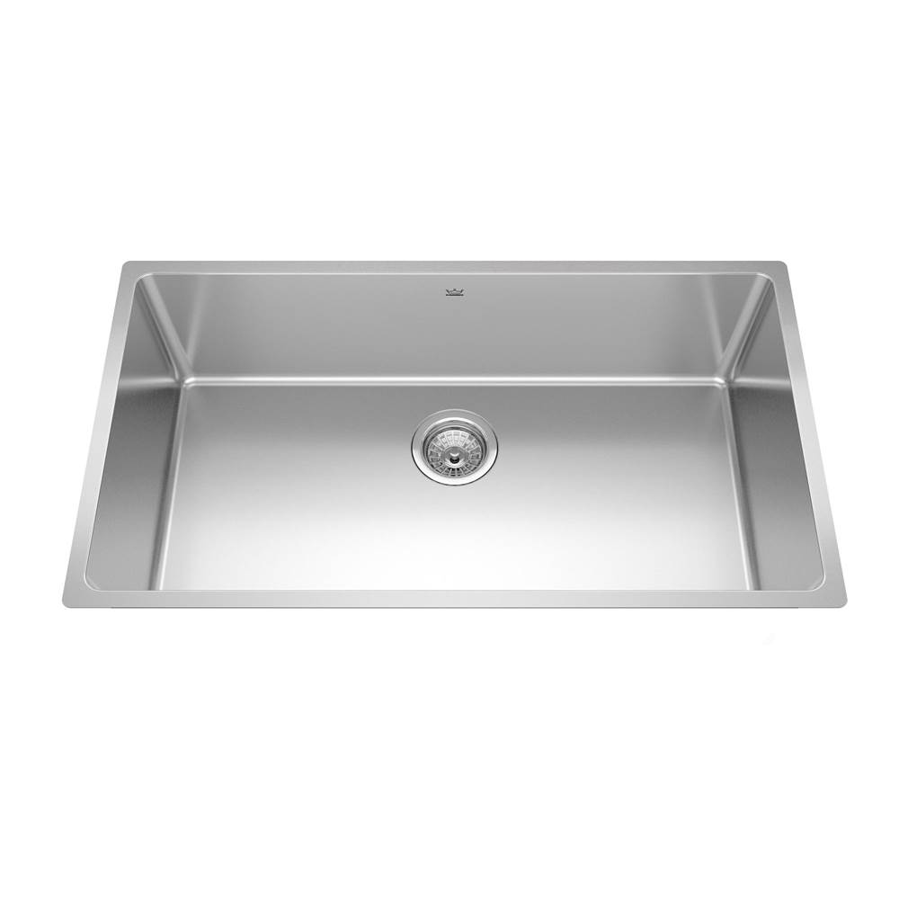 Bathworks ShowroomsKindred CanadaBrookmore 32.5-in LR x 18.2-in FB Undermount Single Bowl Stainless Steel Kitchen Sink
