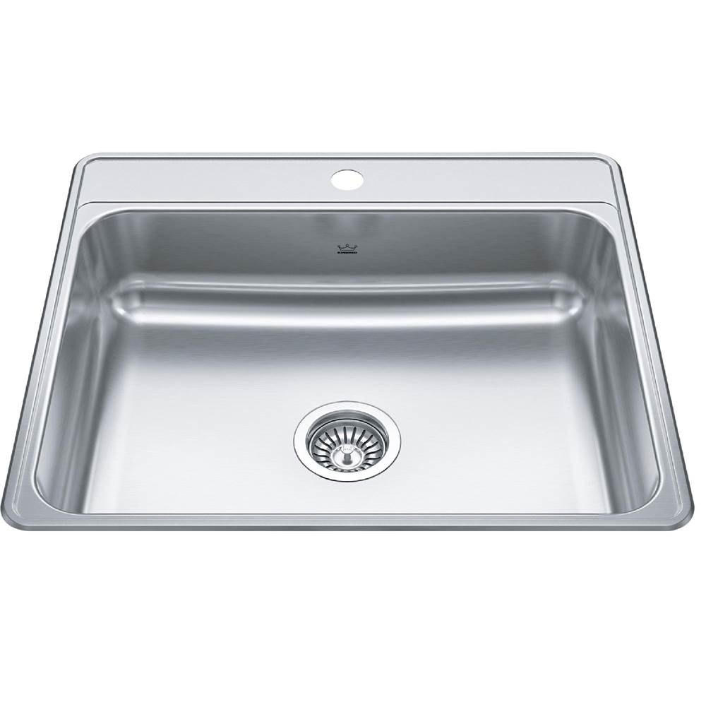 Kindred Canada Drop In Single Bowl Sink Kitchen Sinks item CSLA2522-6-1