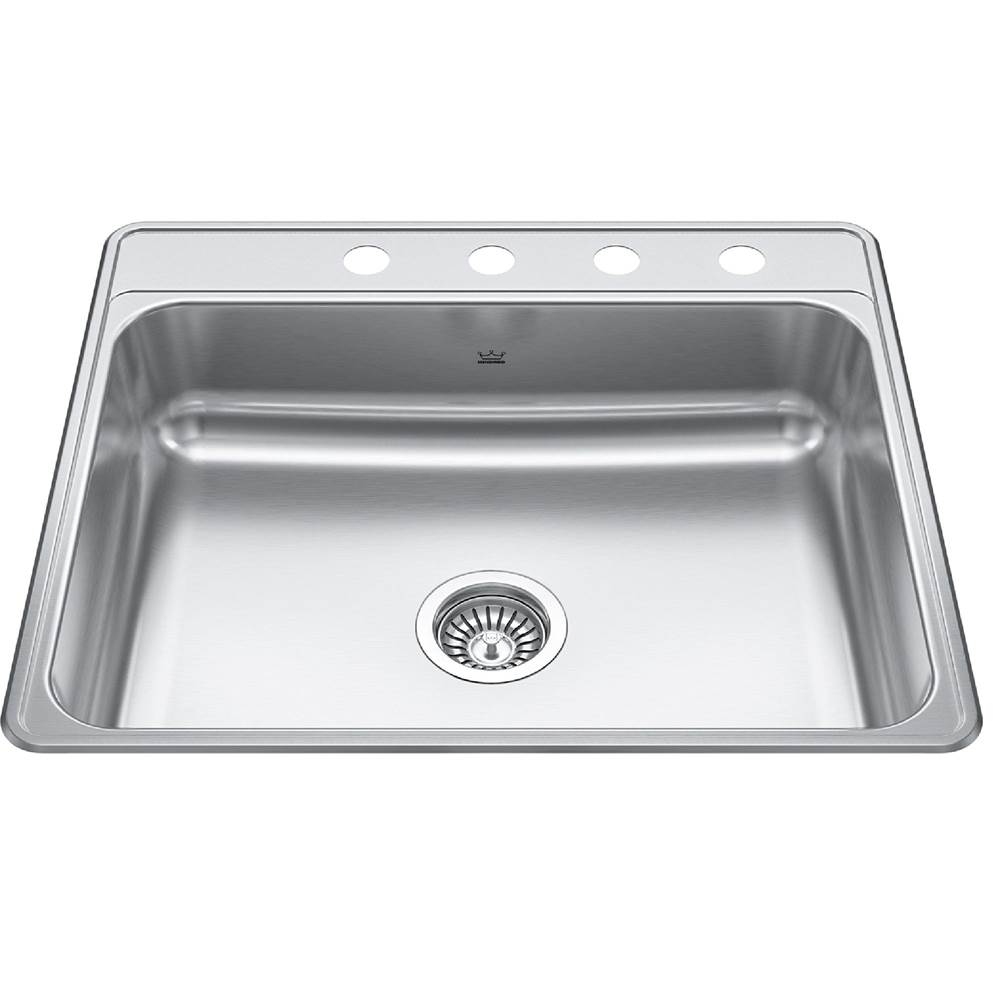 Kindred Canada Drop In Single Bowl Sink Kitchen Sinks item CSLA2522-7-4