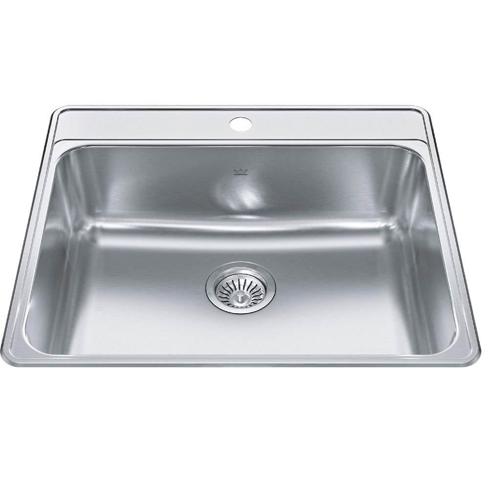 Bathworks ShowroomsKindred CanadaCreemore 25-in LR x 22-in FB Drop In Single Bowl 1-Hole Stainless Steel Kitchen Sink