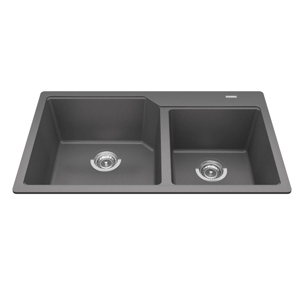 Kindred Canada Drop In Double Bowl Sink Kitchen Sinks item MGCM2034-9SG