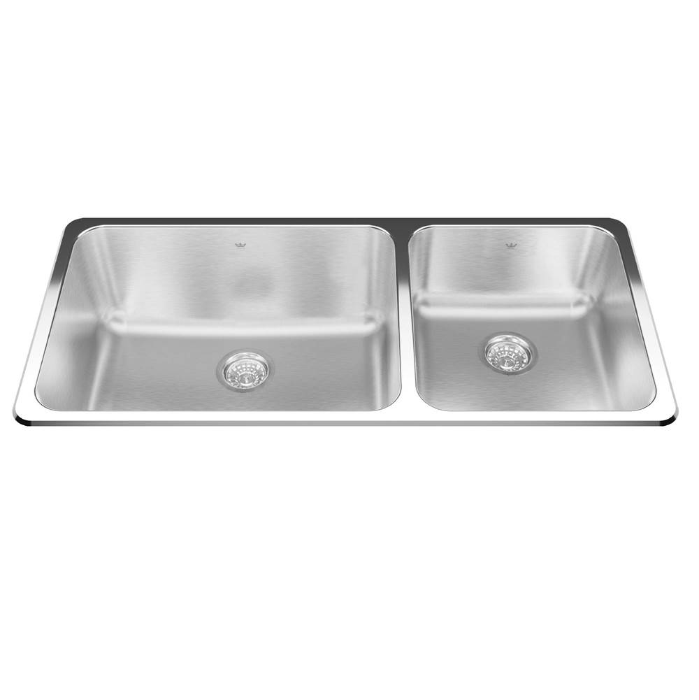 Bathworks ShowroomsKindred CanadaKindred Utility Collection41.5-in LR x 19.38-in FB Drop In Double Bowl Stainless Steel Laundry Sink