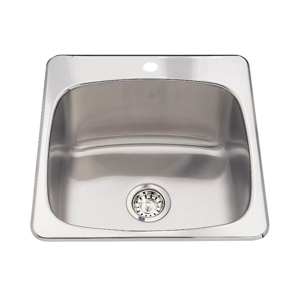 Bathworks ShowroomsKindred CanadaKindred Utility Collection 20.13-in LR x 20.56-in FB Drop In Single Bowl 1-Hole Stainless Steel Laundry Sink