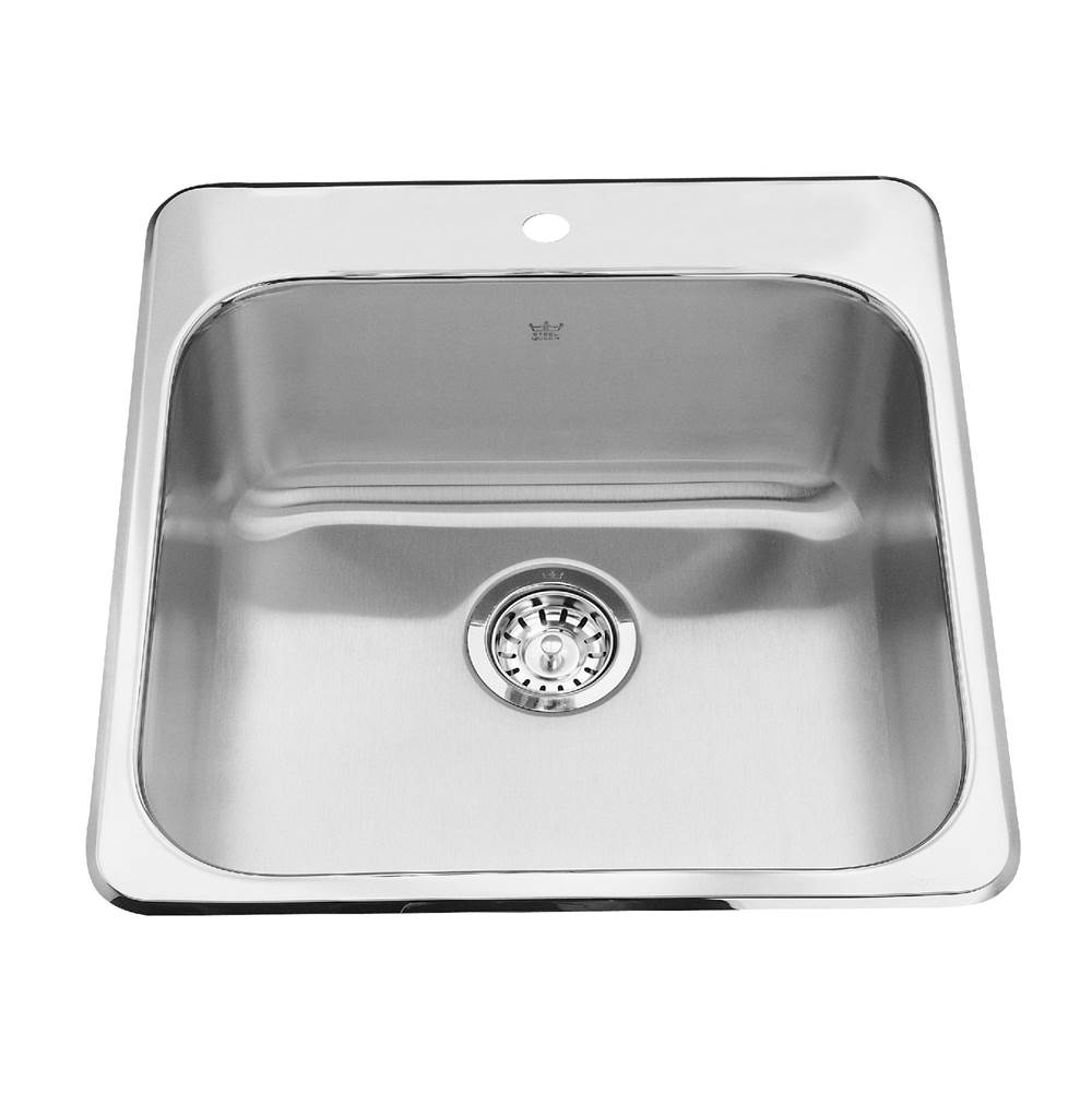 Bathworks ShowroomsKindred CanadaSteel Queen 20-in LR x 20.5-in FB Drop In Single Bowl 1-Hole Stainless Steel Kitchen Sink
