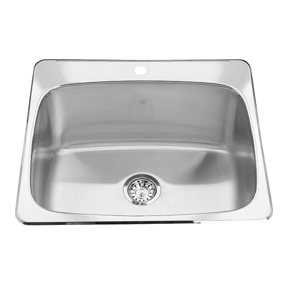 Bathworks ShowroomsKindred CanadaKindred Utility Collection 25.63-in LR x 22.06-in FB Drop In Single Bowl 1-Hole Stainless Steel Laundry Sink