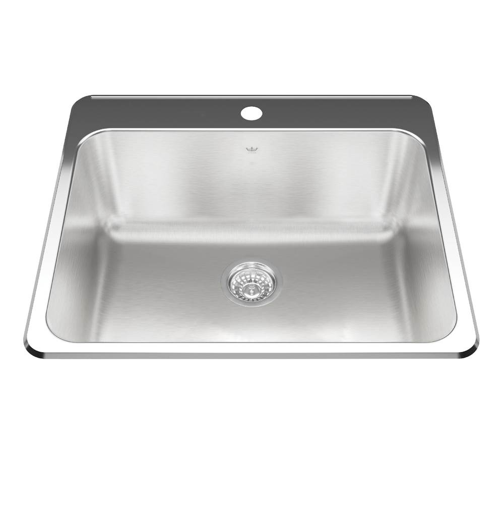 Bathworks ShowroomsKindred CanadaKindred Utility Collection 25.25-in LR x 22-in FB Drop In Single Bowl 1-Hole Stainless Steel Laundry Sink