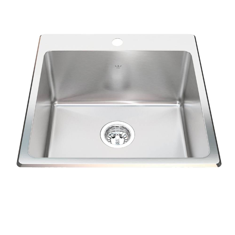 Bathworks ShowroomsKindred CanadaKindred Utility Collection 20.13-in LR x 20.56-in FB Dualmount Single Bowl 1-Hole Stainless Steel Laundry Sink