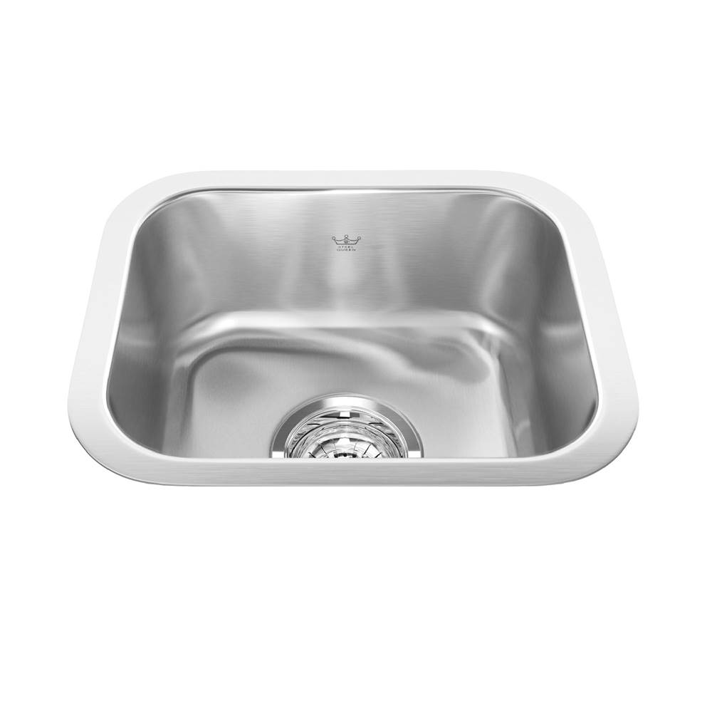 Bathworks ShowroomsKindred CanadaSteel Queen 13.38-in LR x 11-in FB Undermount Single Bowl Stainless Steel Hospitality Sink