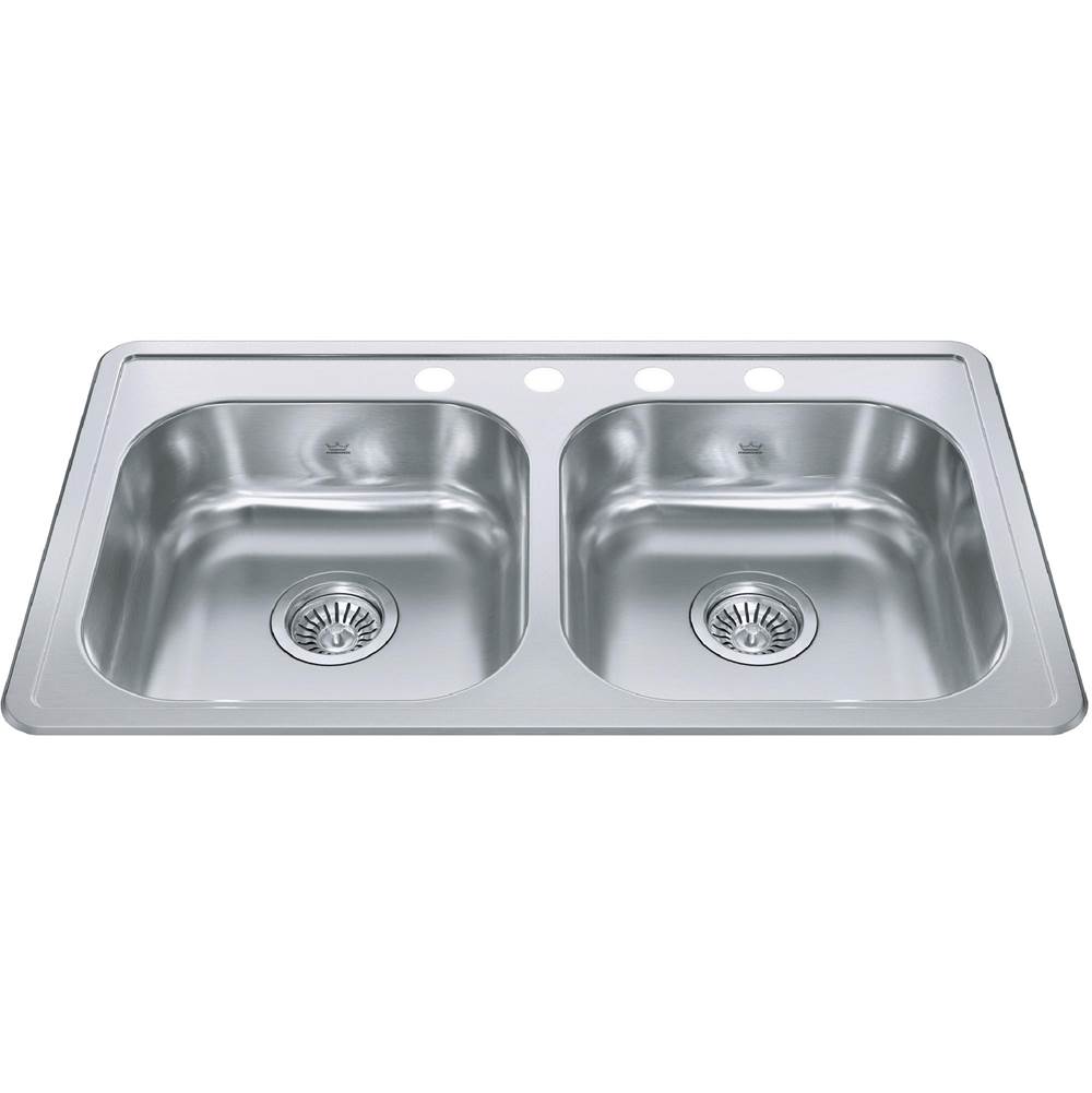 Kindred Canada Drop In Kitchen Sinks item RDLA3319-6-4CB