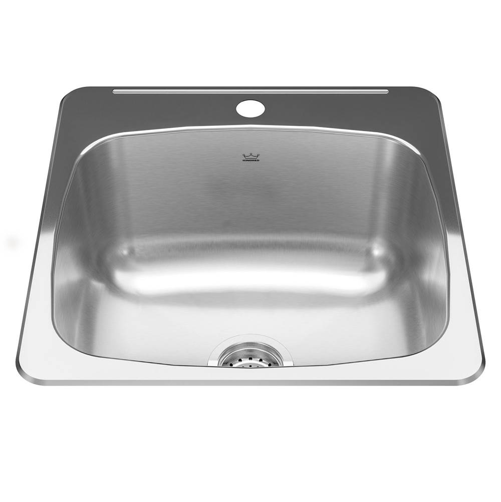 Bathworks ShowroomsKindred CanadaSteel Queen 20.13-in LR x 20.56-in FB Drop In Single Bowl 1-Hole Stainless Steel Laundry Sink
