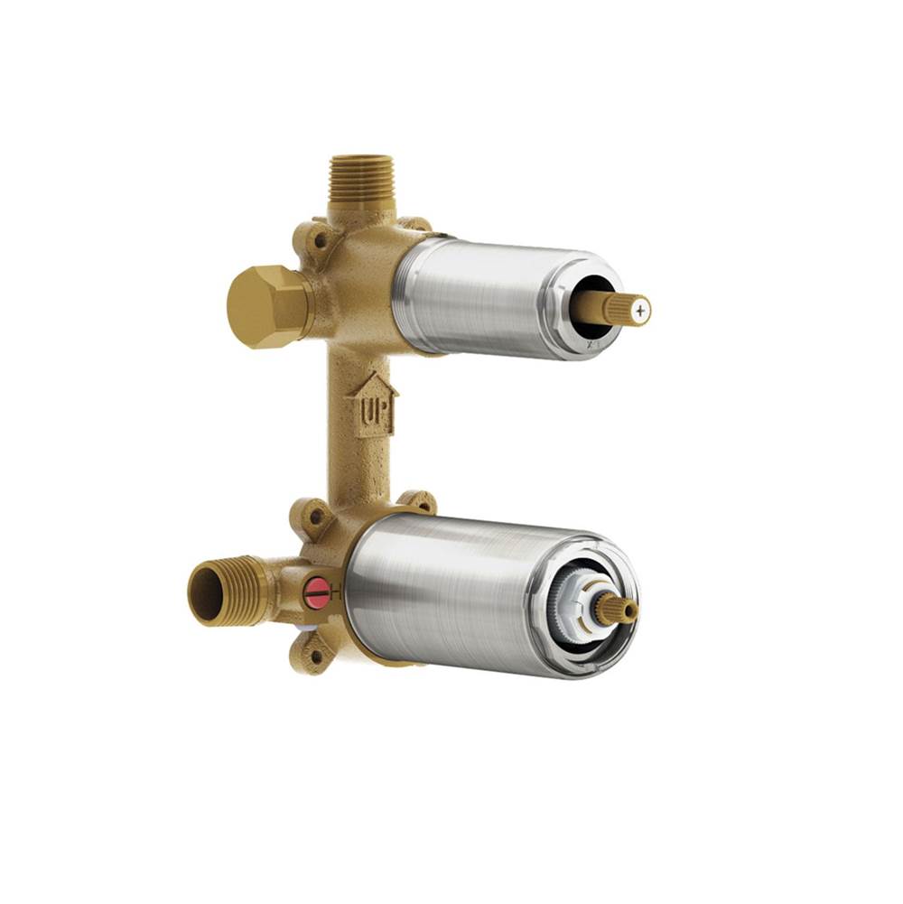 Bathworks ShowroomsKalia2-Way AQUATONIK™ Type T/P 1/2'' Valve with Diverter and ABS Protective Cover Pure Nickel PVD